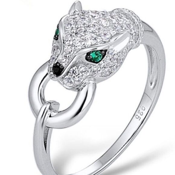 Sterling Silver Leopard Ring 7 - Picture 3 of 9